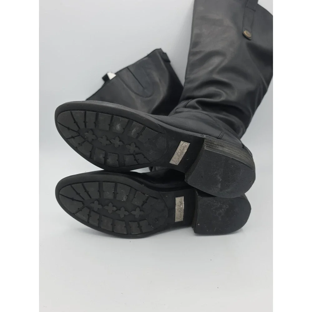 Sam Edelman‎ Penny Leather Riding Boot in Black Size 7